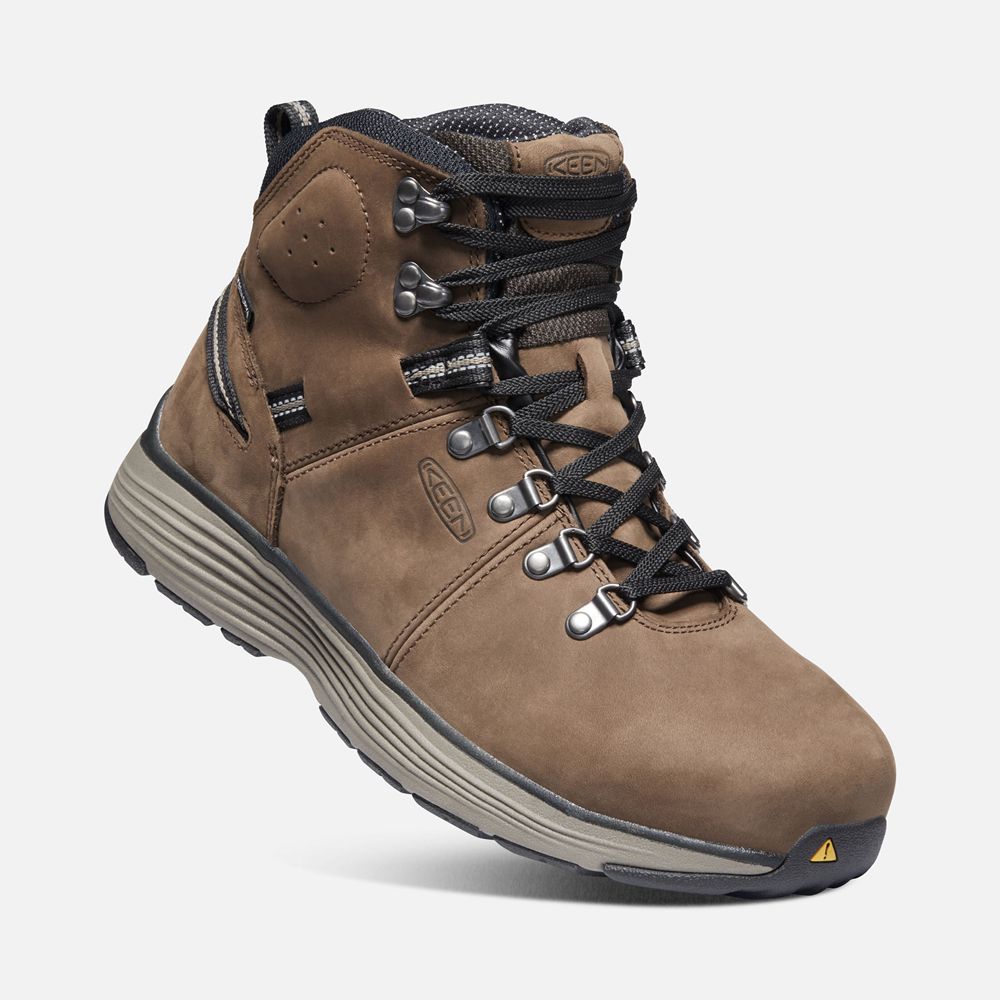 Botas de Trabajo Keen Mexico Marrom - Hombre Manchester 6\" Wp (Aluminum Toe) - ME7981520